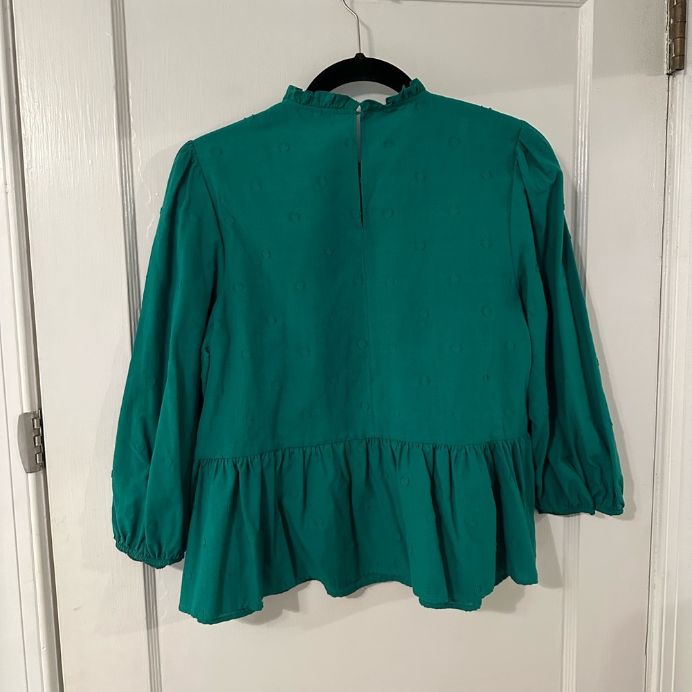 Zara Ruffled Lace Insert Blouse - Picture 3 of 4